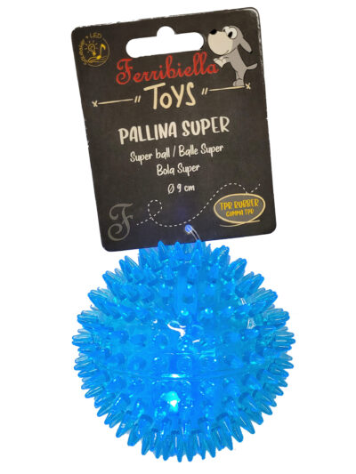 SUPER BALL SQUEAK&LIGHT 9CMS