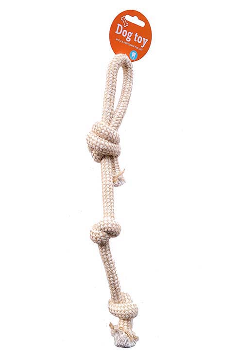 MORDEDOR TRENZADO BEIGE 77CMS