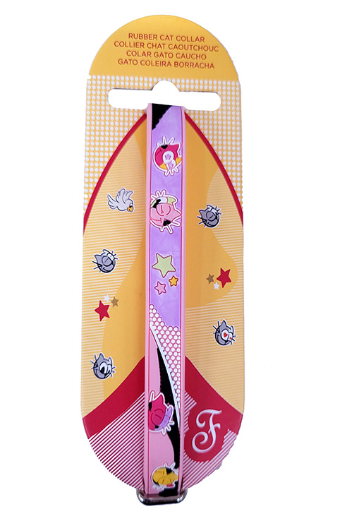 COLLAR GATO GOMA 1.2X30CMS ROSA