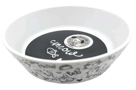 BLACK & WHITE MEOW 355ML COMEDERO BEBEDERO