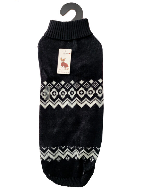 JERSEY PUNTO NORUEGA NEGRO/BLANCO 50CMS