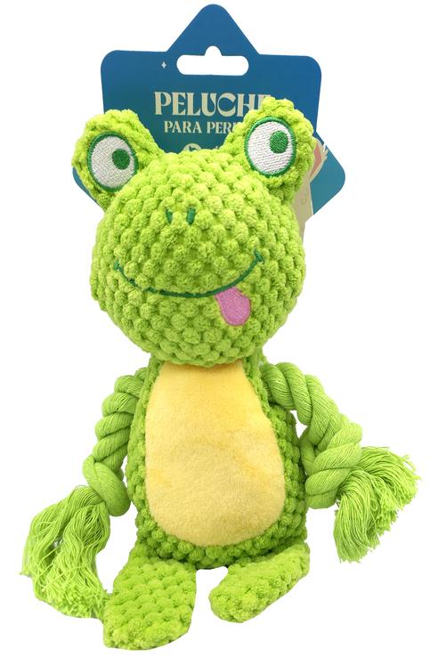 PELUCHE RANA CON CUERDAS 19.0CMS