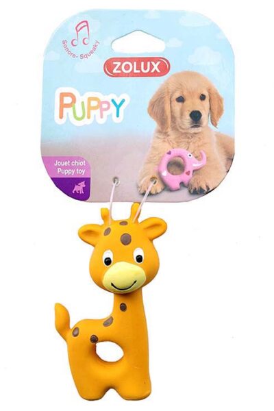 JUGUETE LATEX PUPPY JIRAFA 9CMS