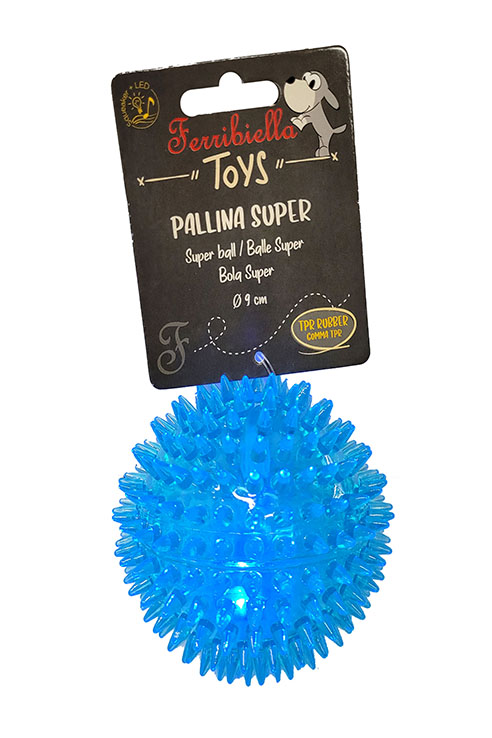 SUPER BALL SQUEAK & LIGHT 9CMS