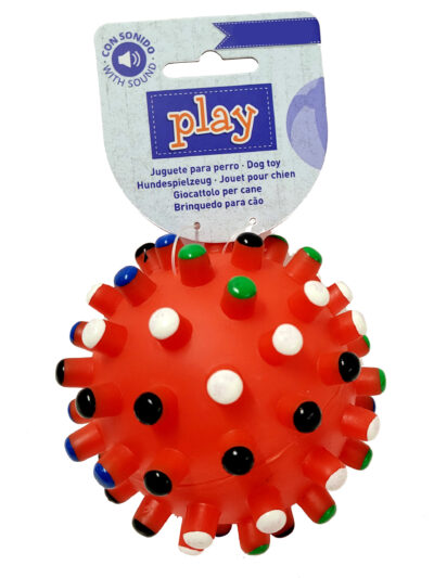 PELOTA PUNTAS COLORES 10.0øCMS VINILO