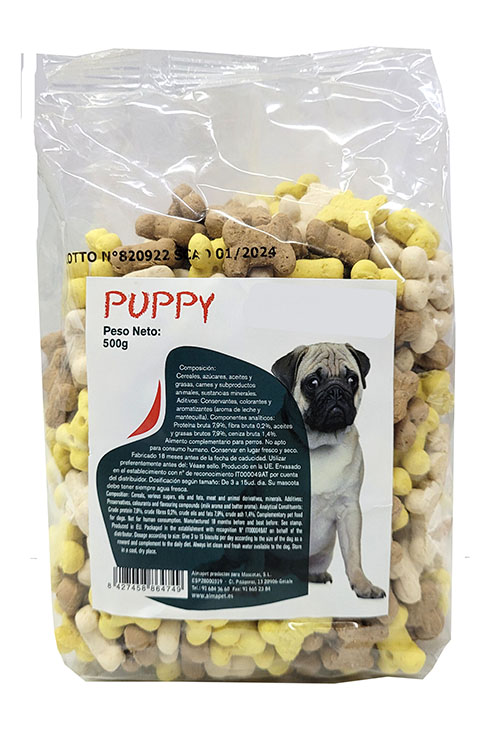 GALLETAS MIN HUESITOS PUPPY 500G