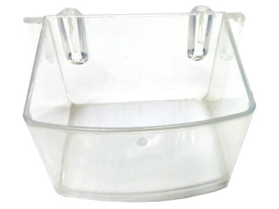 COMEDERO LORO TRANSPARENTE 12.0X7.0X7.0CMS