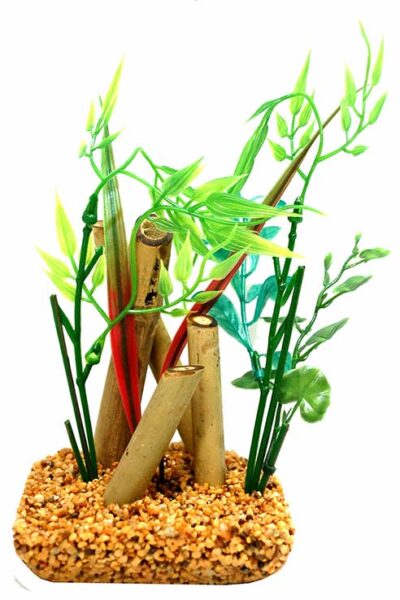 BAMBU CON PLANTAS PEQUEÑO 8.0X8.0X15.0CMS