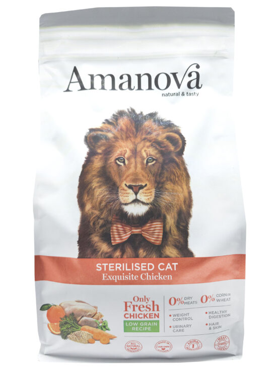 AMANOVA CAT STERILISED 1.5KG CHICKEN & QUINOA