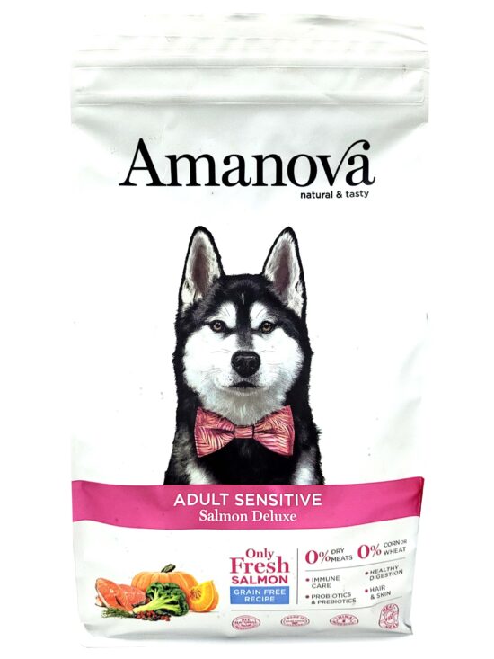 AMANOVA DOG SENSITIVE SALMON DELUXE Y CALABAZA2KG