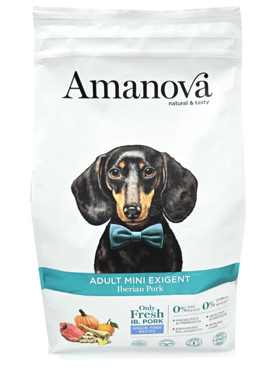 AMANOVA DOG ADULT MINI EXIGENT PORK & CALABAZA 2KG