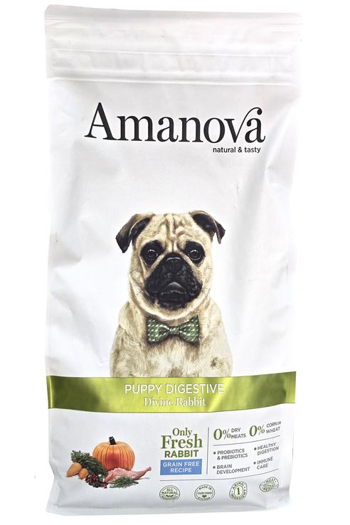 AMANOVA DOG PUPPY DIGESTVE RABBIT&CALABAZA 2KG