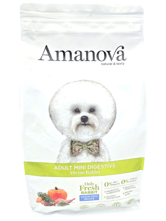 AMANOVA DOG ADULT MINI DIGESTIVE RABBIT&CALABAZA 2KG