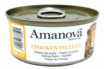 AMANOVA CAT CHICKEN FILLETS 70G LATA