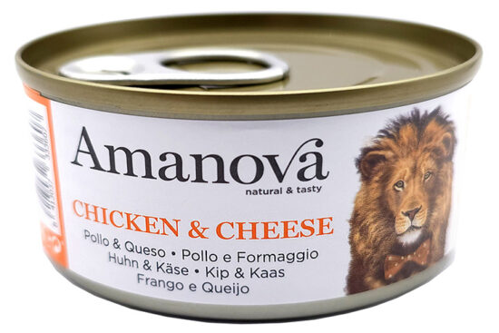 AMANOVA CAT CHICKEN & CHEESE 70G LATA