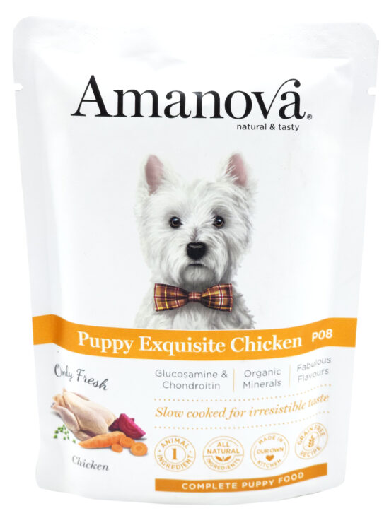 AMANOVA DOG PUPPY EQUISITE CHICKEN SOBRE 100G