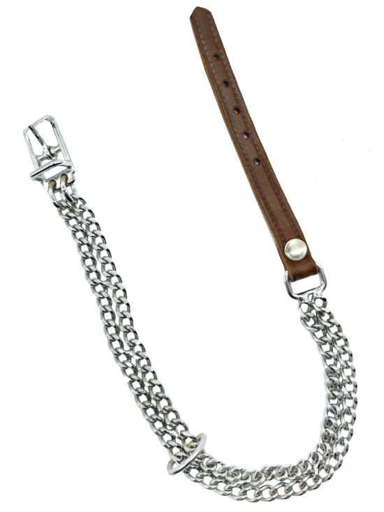COLLAR DOBLE CADENA CUERO 40X2.0MM