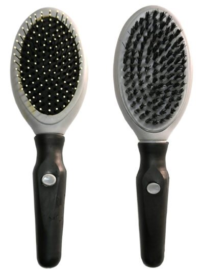 CEPILLO MED OVAL DOBLE CERDA CARDA 25.0X7.0X6.0CMS