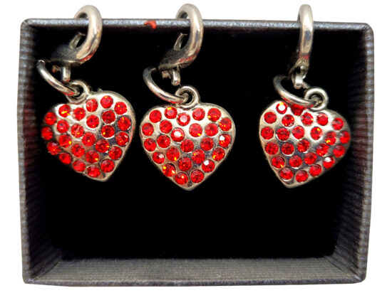 MEDALLA CORAZON ROJO BRILLANTE