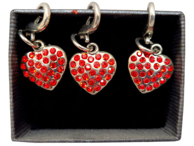 MEDALLA CORAZON ROJO BRILLANTE