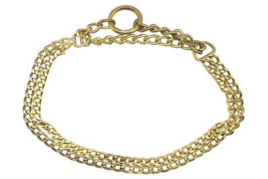 COLLAR ESTRANGULADOR DOBLE DORADO 2.0MMX50.0CMS