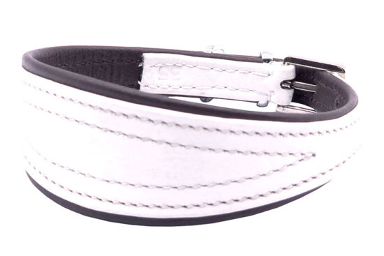 COLLAR PIEL GALGO BLANCO 25.0X3.0CMS