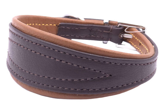 COLLAR PIEL GALGO MARRON 25.0X3.0CMS