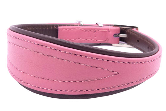 COLLAR PIEL GALGO ROSA 41.0X4.8CMS