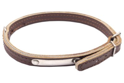 COLLAR CUERO CON PLACA 15.0MMX35.0-43.0CMS