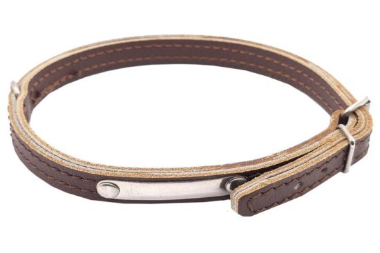 COLLAR CUERO CON PLACA 15.0MMX35.0-43.0CMS