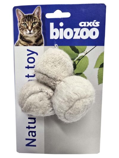 JUGUETE GATO 3 BOLITAS NATURAL