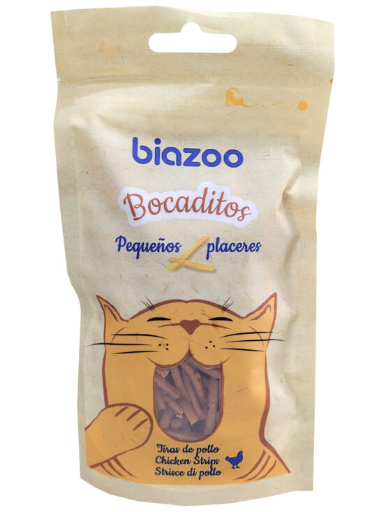 BOCADITOS CAT TIRAS DE POLLO 50G