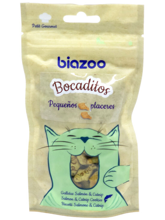 BOCADITOS GALLETAS SALMON & CATNIP 50G