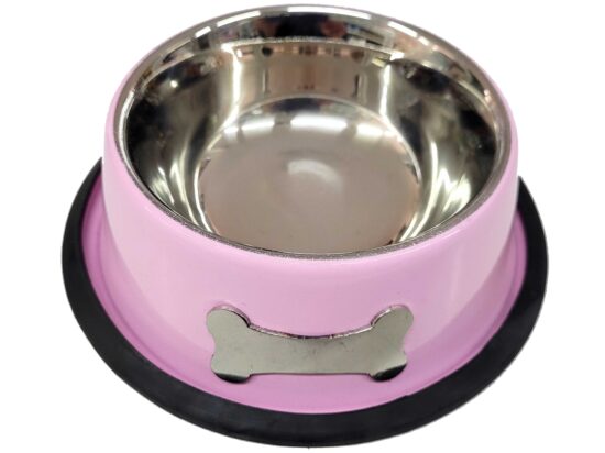 COMEDERO PESADO 10CMS ROSA IMPRESO