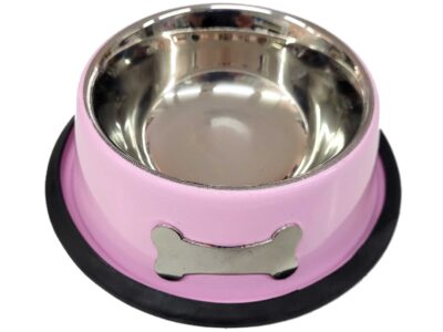 COMEDERO PESADO 10CMS ROSA IMPRESO