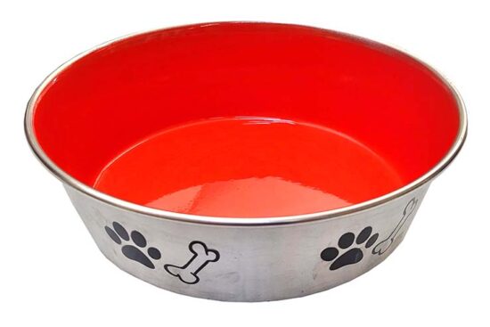 COMEDERO PESADO 16CMS ROJO PREMIUM