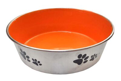 COMEDERO PESADO 20CMS NARANJA PREMIUM