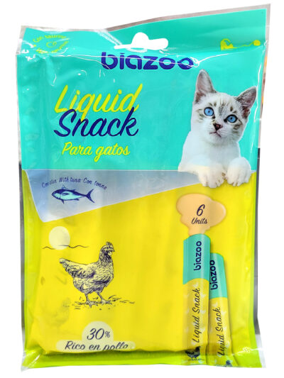 SNACK GATO LIQUIDO POLLO Y ATUN 6X15G