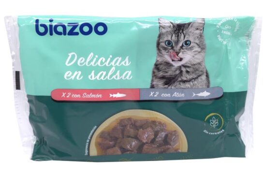 DELICIAS SALMON Y ATUN NO GRAIN 4X100G GATOS