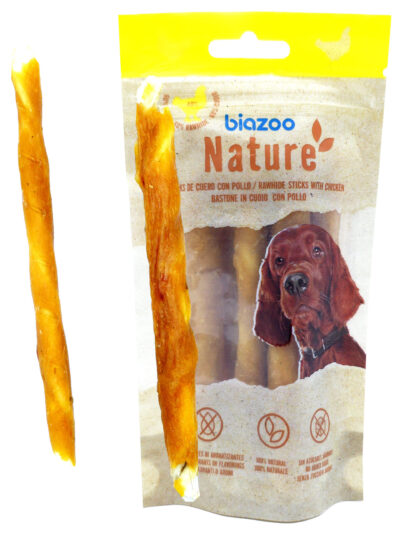 STICKS  DE CUERO CON POLLO 80G