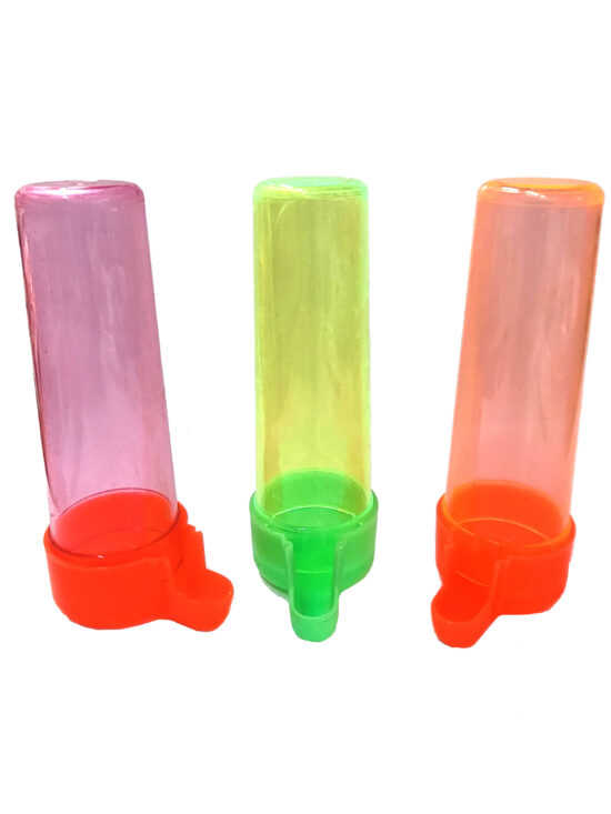 BEBEDERO TUBO COLORES 75CC 4.0øX12.5CMS