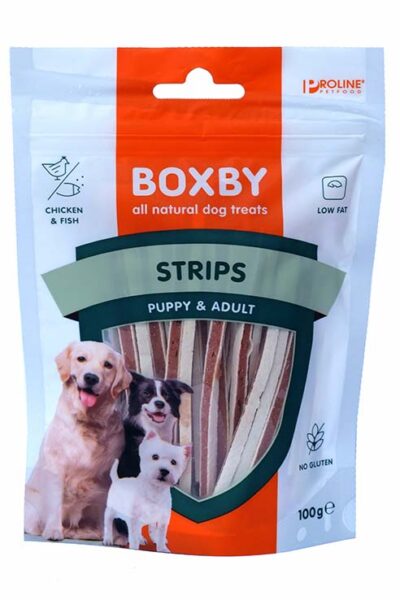 BOXBY TIRAS POLLO & FISH 100G