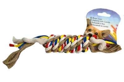 JUGUETE CUERDA ALGODON 23CMS RGB