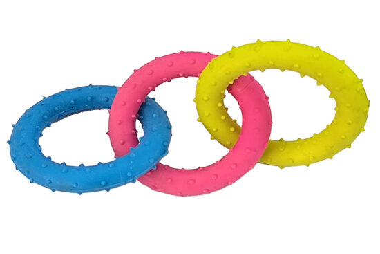 TRES AROS DE GOMA 18CMS