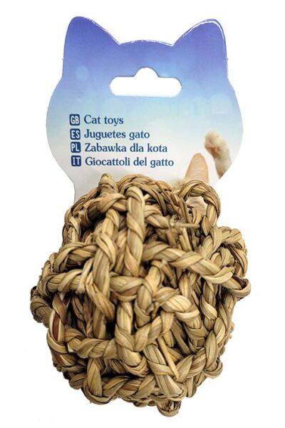 JUGUETE GATOS CUERDA HIERBA MARINA 6CMS