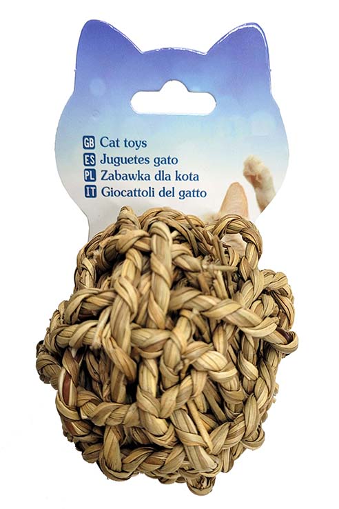 JUGUETE GATOS CUERDA HIERBA MARINA 6CMS