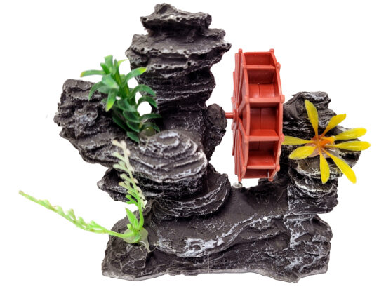 ADORNO ROCA CON NORIA DIFUSORA 12X12X5CMS