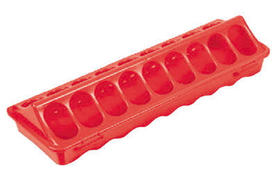 COMEDERO LARGO ROJO 9 HUECOS 30.0X9.5X6.5CMS