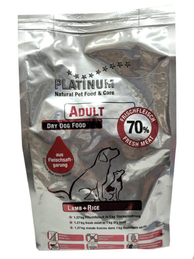 PLATINUM DOG ADULT LAMB & RICE 1.5KG