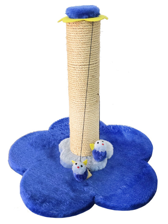 RASCADOR GATO FLOWERS AZUL 42.0X42.0X52.0CMS
